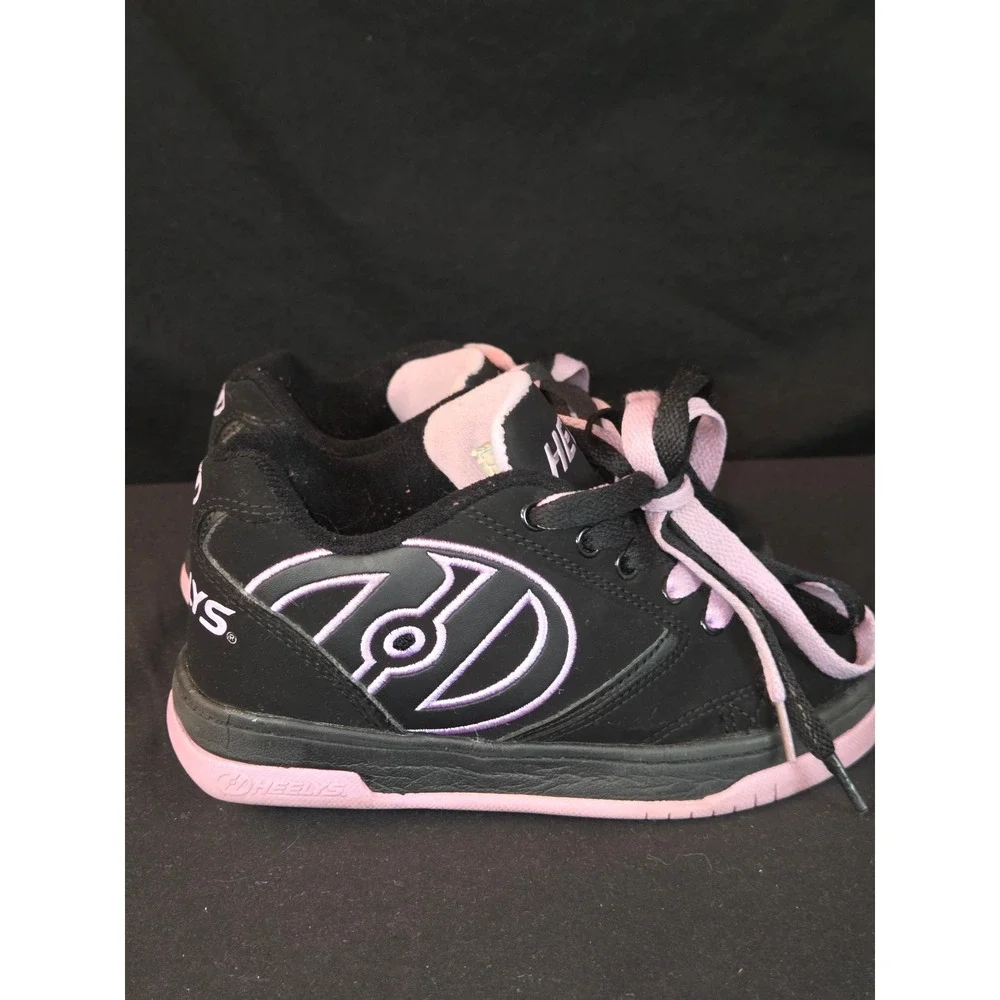 Heelys Kids Black Pink Dual-Lite Wheeled Sneakers Shoes Size‎ 1Y